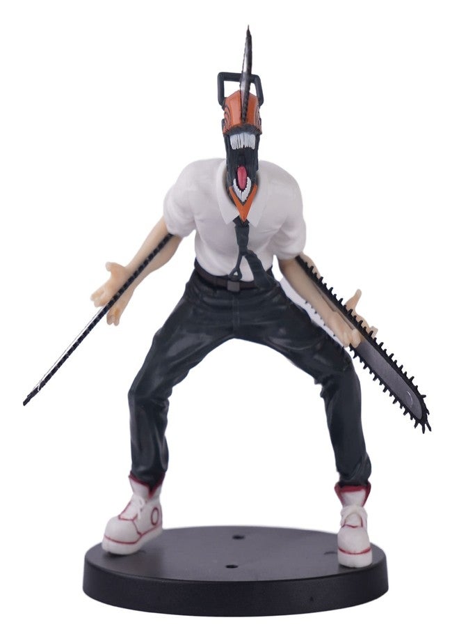 Offo Polyvinyl Chloride Chainsaw Man Denji Action Figure (18cm) Collectible Decor for Car Dashboard, Shelf, Study Table & Office Desk|Unique Anime Gift for Chainsaw Man Fans, Boys, Teens & Cosplayers - Image 1